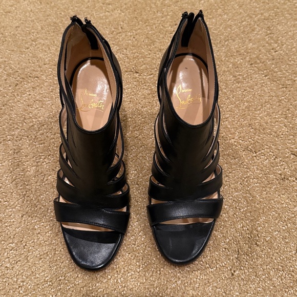 Christian Louboutin Black Strappy Sandals - Picture 1 of 6